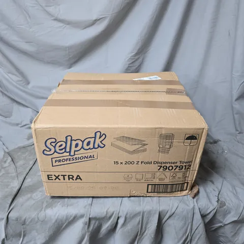 SELPAK 15 X 200 Z FOLD DISPENSER TOWEL BOXED