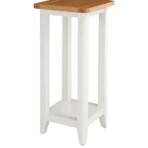 HARBOUR READY ASSEMBLED SIDE TABLE - WHITE/OAK