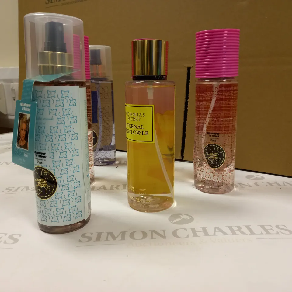 LOT OF APPROX 6 BOTTLES BODY MIST TO INCLUDE: VICTORIA SECRET, PINK