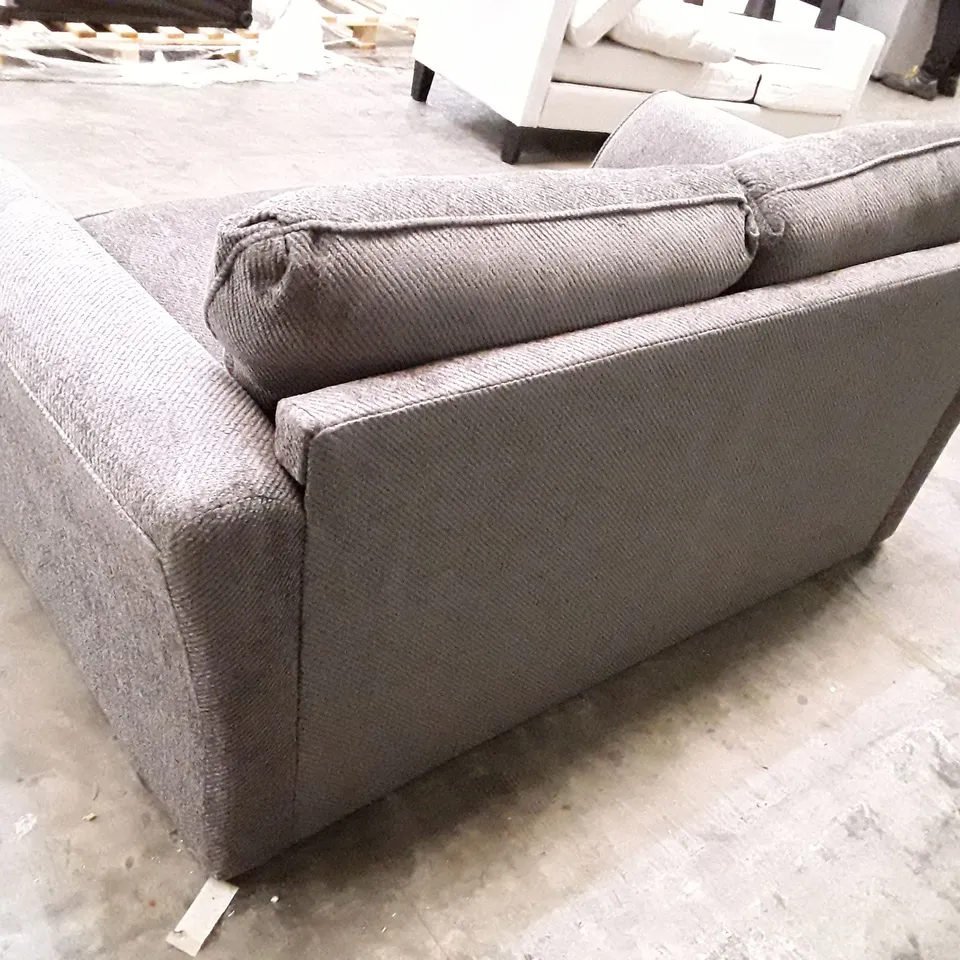 QUALITY DESIGNER 2 SEATER SOFA - GREY FABRIC