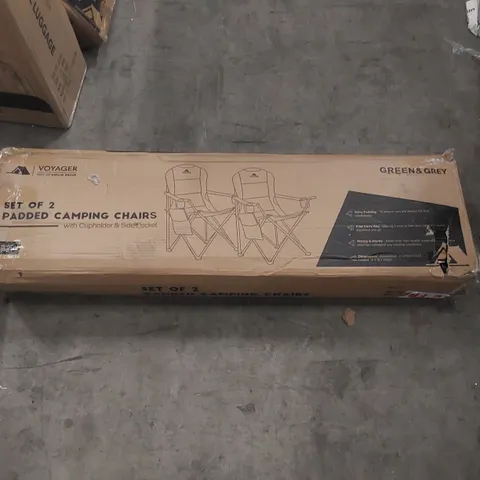 BOXED SET OF 2 VOYAGER PADDED CAMPING CHAIRS