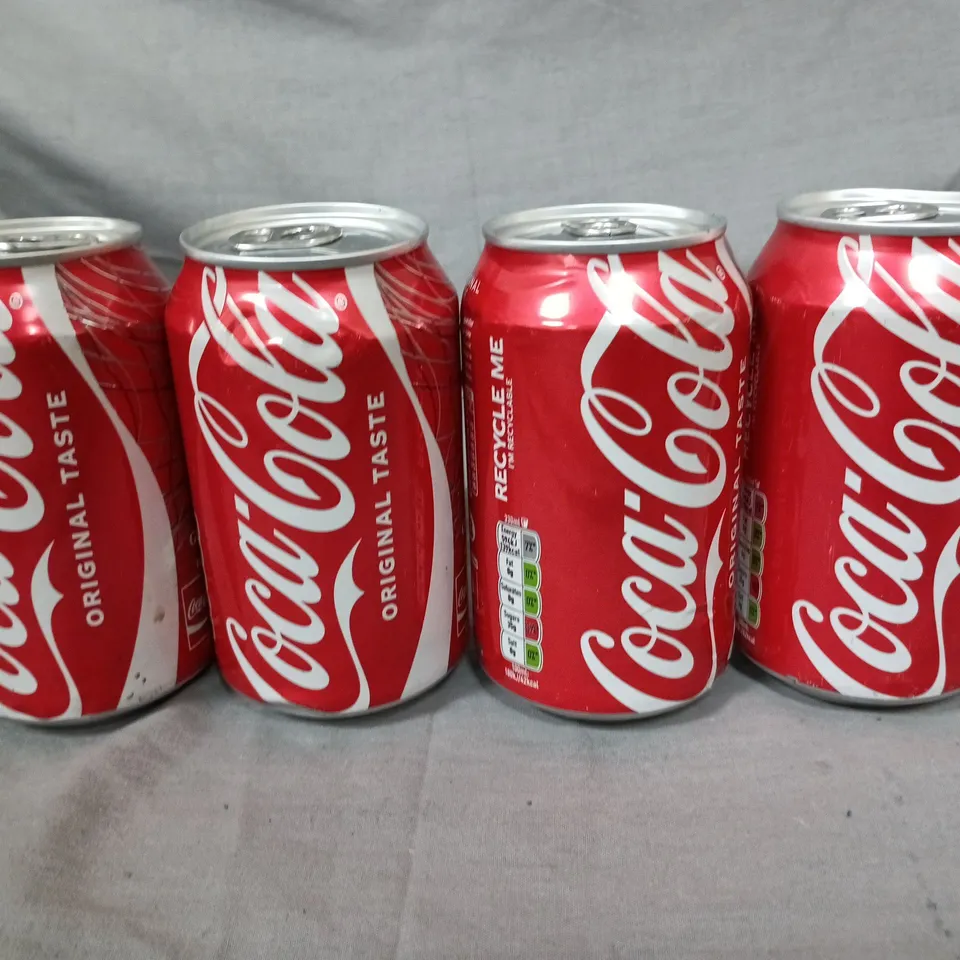 LOT OF 17 330ML CANS OF COCA COLA