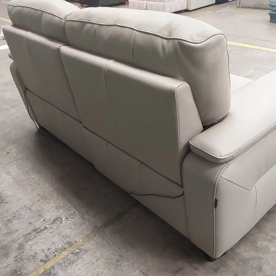 QUALITY DESIGNER ITALIAN MADE GRADO 2 SEATER LEATHER UPHOLSTERED ELECTRIC RECLINER SOFA 
