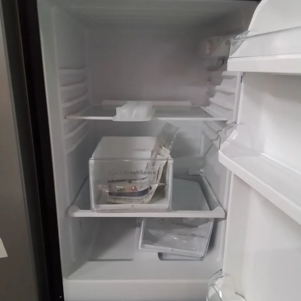 INDESIT CM02 FREESTANDING FRIDGE FREEZER IN BLACK - UNPROCESSED RAW RETURN