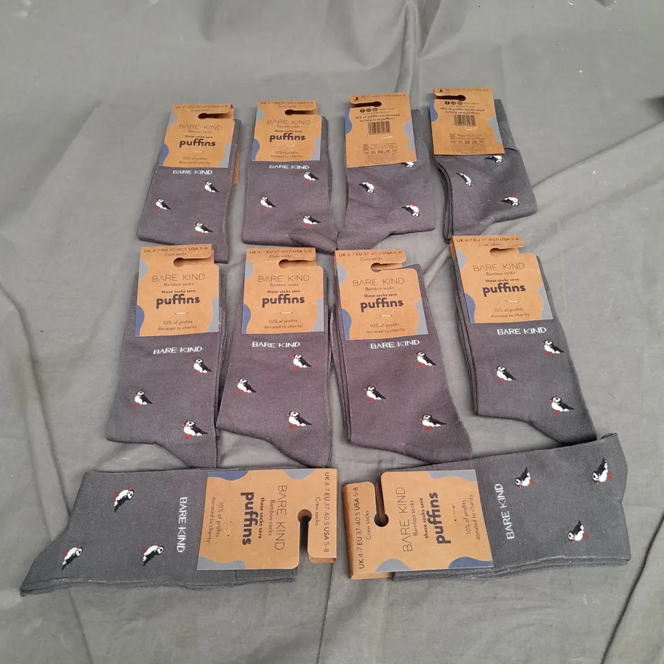 10 X PAIRS OF BARE KIND PUFFIN SOCKS 