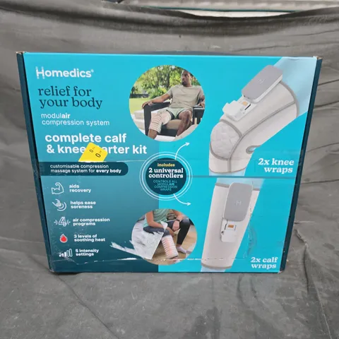 HOMEDICS COMPLETE CALF & KNEE COMPRESSION SYSTEM STARTER KIT – BOXED