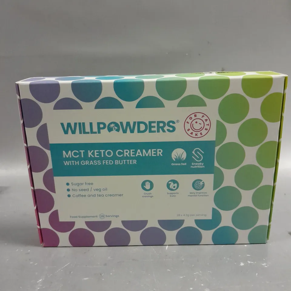 BOXED WILLPOWDERS MCT KETO CREAMER - 28 X 4.3G 
