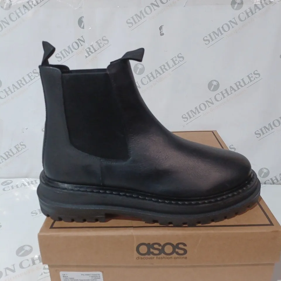 ASOS DESIGN APPRECIATE LEATHER CHELSEA BOOTS - UK 7 