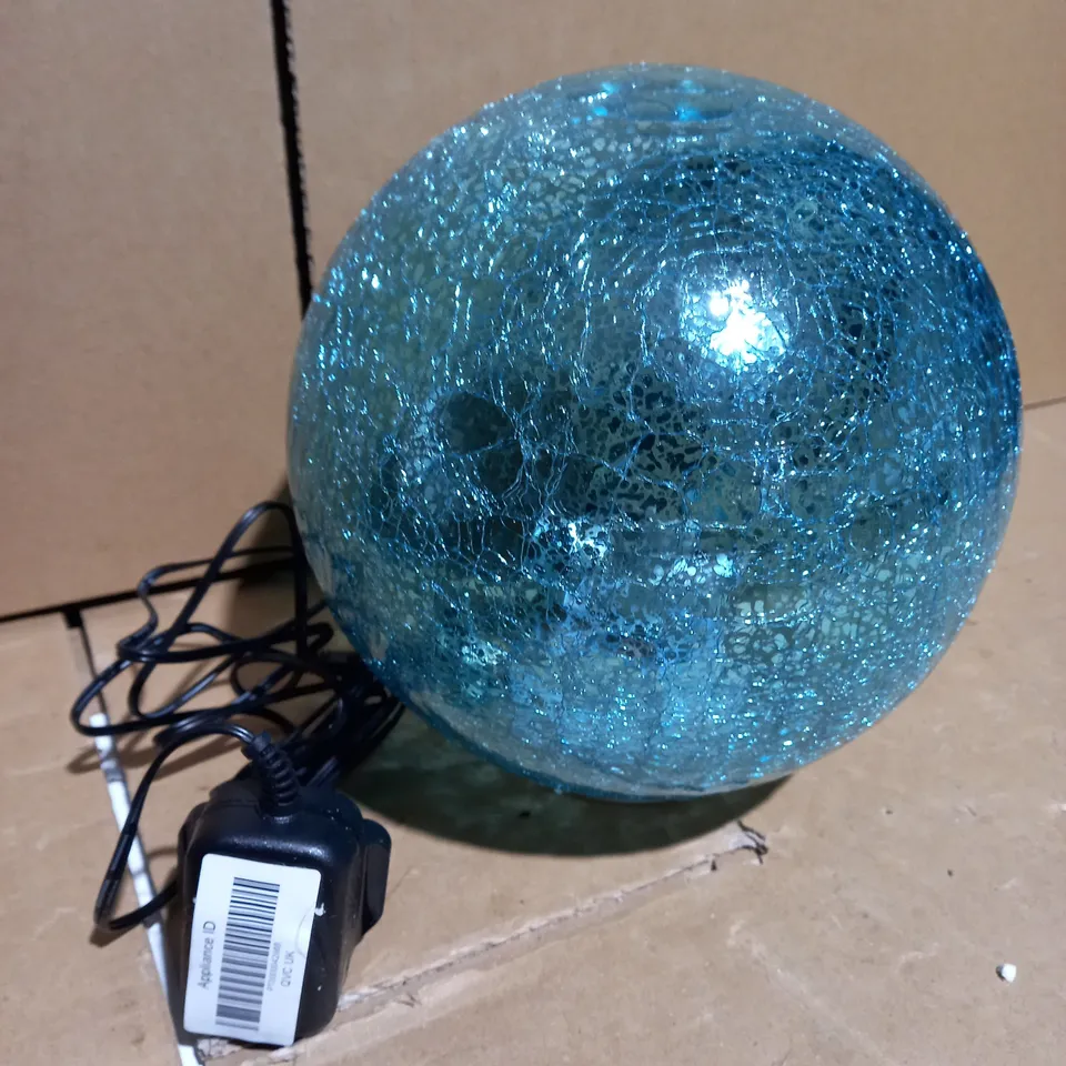 OUTLET MR CHRISTMAS 8" GLASS CRACKLE SPHERE WITH ROTATING LIGHT