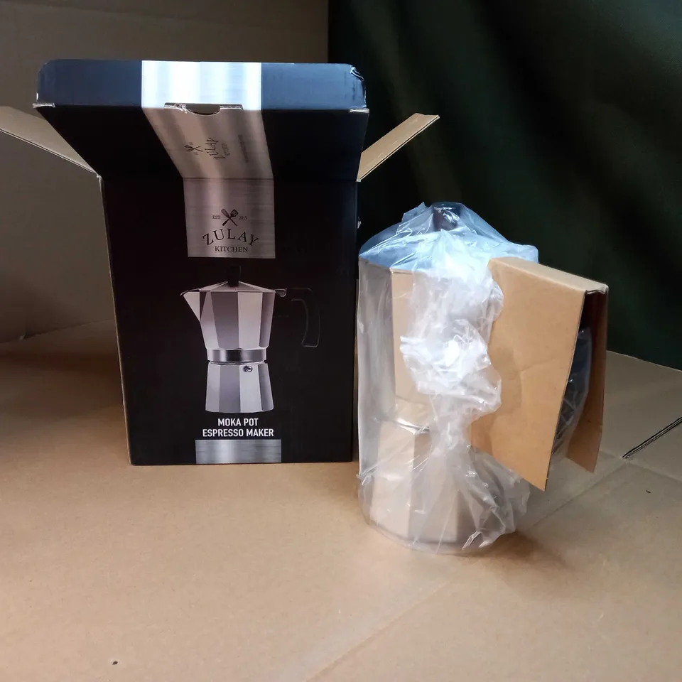 BOXED ZULAY KITCHEN MOKA POT ESPRESSO MAKER