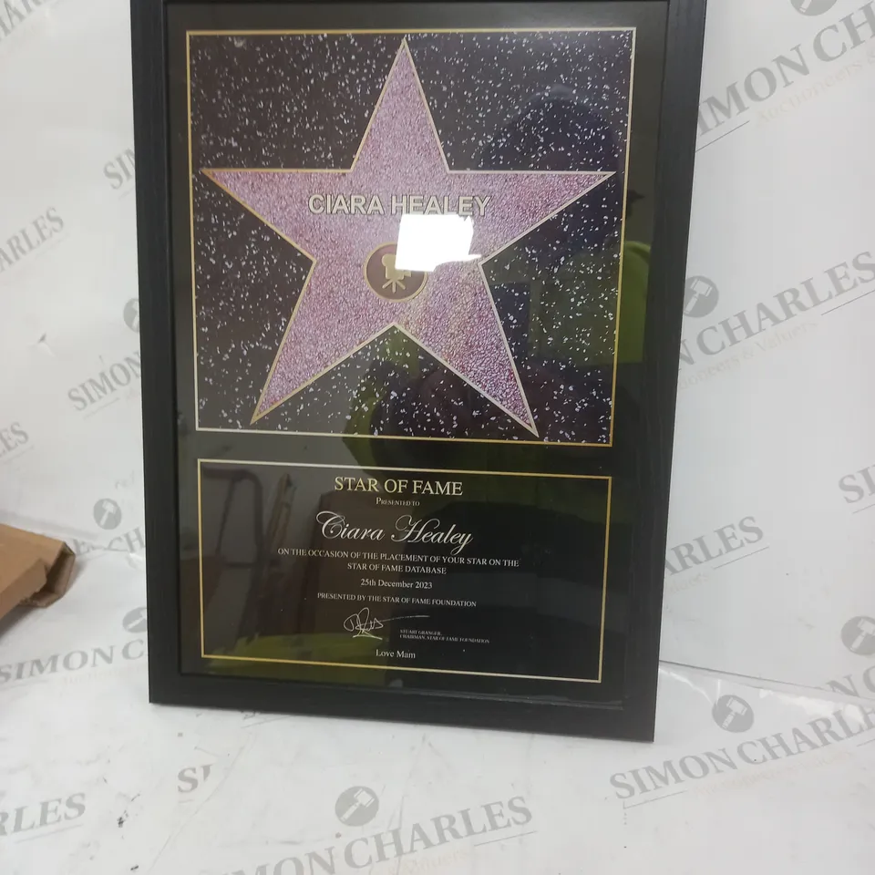 PERSONALISED STAR FRAME PICTURED RRP £39.99