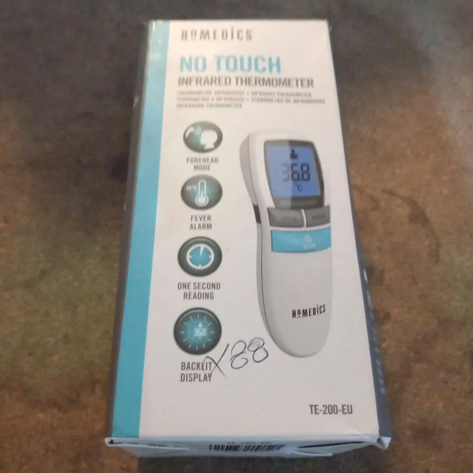 TWO BOXED HOMEDICS NO TOUCH INFRARED THERMOMETERS