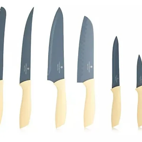 COOK'S ESSENTIALS SET OF 6 EASY GRIP ULTIMATE KNIFE SET