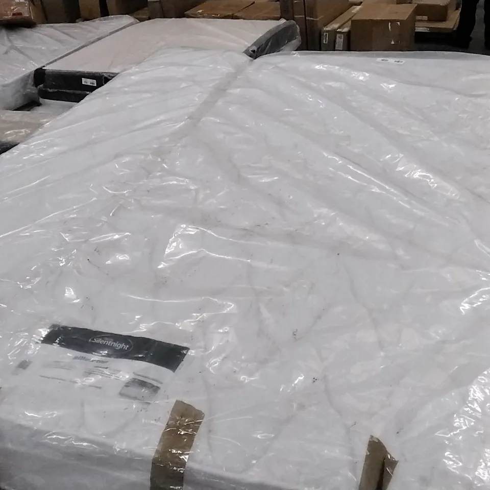 QUALITY BAGGED SILENTNIGHT PILLOW TOP ECO COMFORT MIRACOIL DOUBLE 4'6" MATTRESS