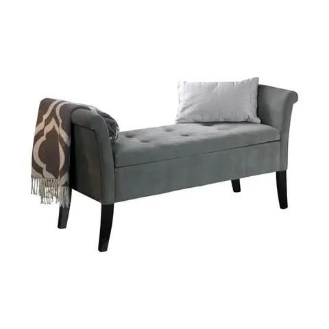 BOXED GFW BALMORAL GREY UPHOLSTERED WINDOW SEAT (1 BOX)