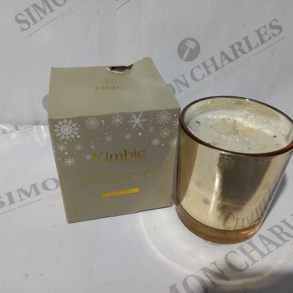 BOXED KIMBIE HOME SWEET CHRISTMAS KISSES SCENTED CANDLE