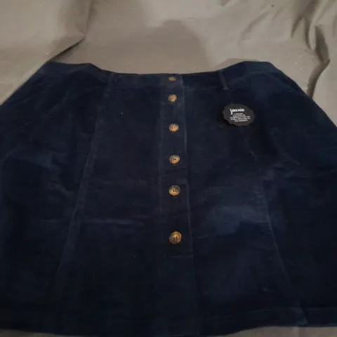 JOANIE CORD NAVY SKIRT - UK 22