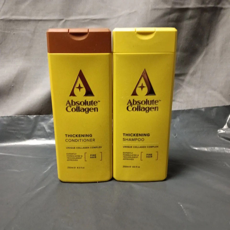 ABSOLUTE COLLAGEN THICKENING SHAMPOO & CONDITIONER – 250ML EACH (2 BOTTLES)