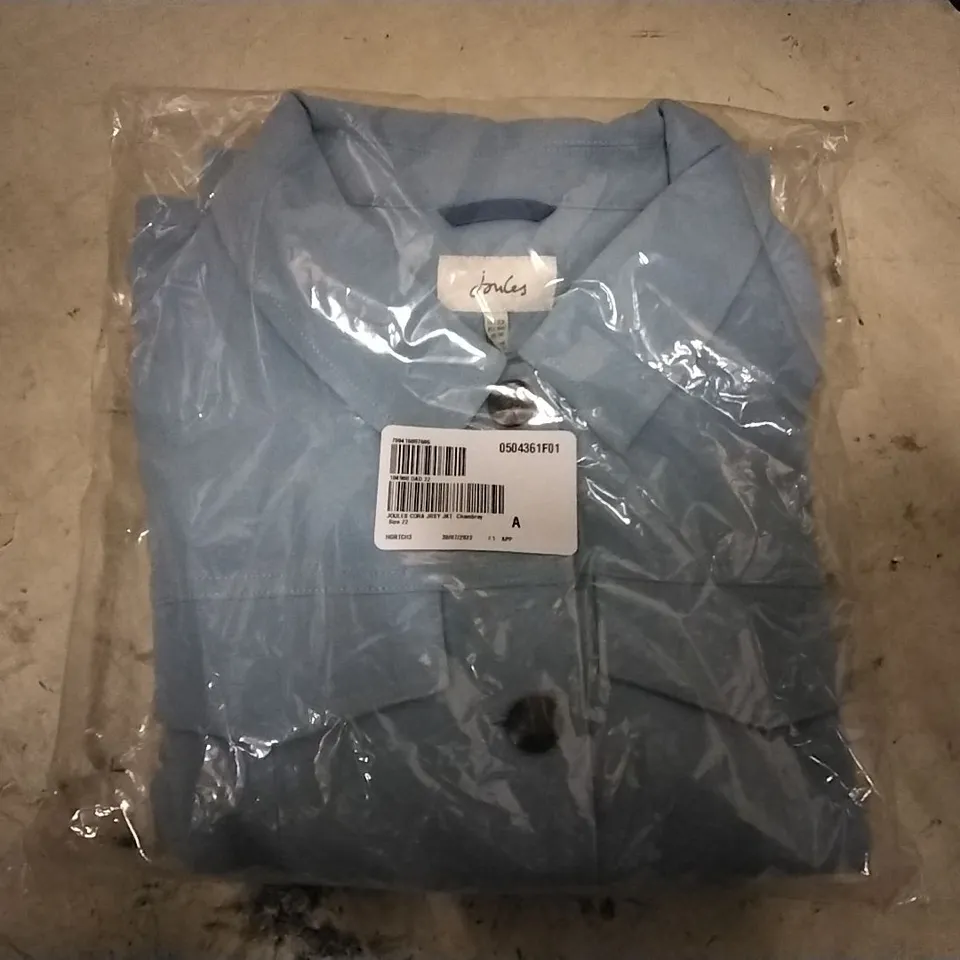 BOX OF APPROXIMATELY 5 JOULES CHAMBRAY CORA JERSEY JACKETS SIZE 22