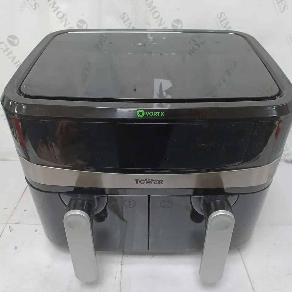 BOXED TOWER 9 LITRE DUAL BASKET AIR FRYER