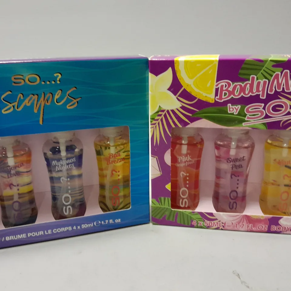 LOT OF 2 SO... 4-PIECE BODY MIST SETS