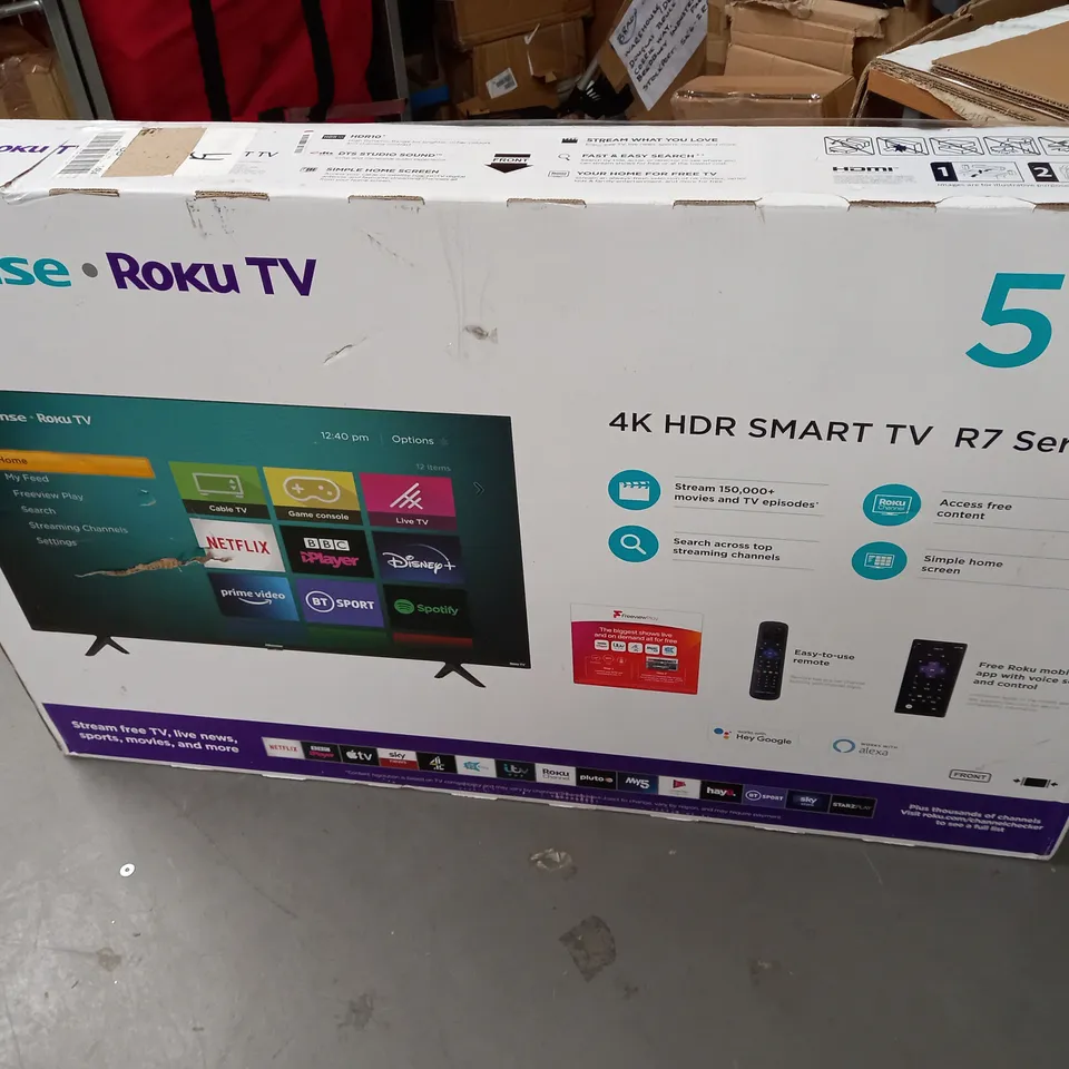 Hisense A7200GTUK Roku Smart 4K HDR LED Freeview TV 