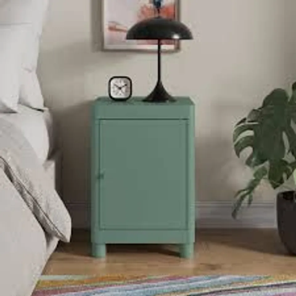 BOXED HALLIE BEDSIDE TABLE - TEAL (1 BOX)
