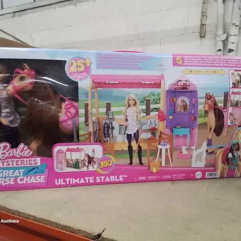 BOXED BARBIE MYSTERIES ULTIMATE STABLE PLAYSET.