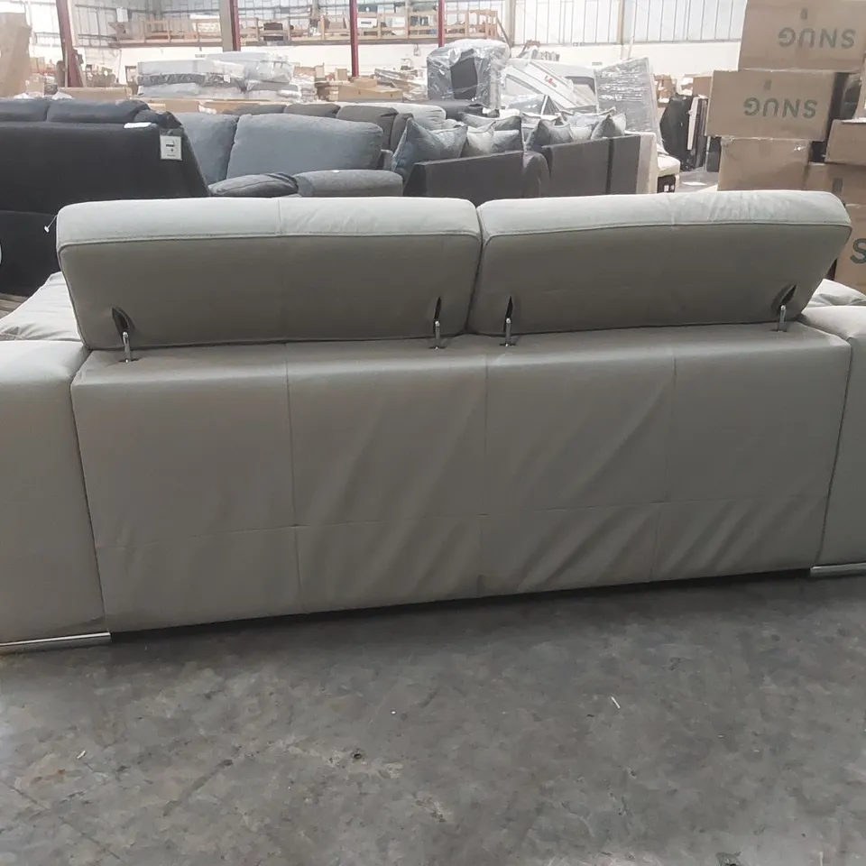 QUALITY DESIGNER BRADY ITALIAN LEATHER 3 SEATER SOFA
