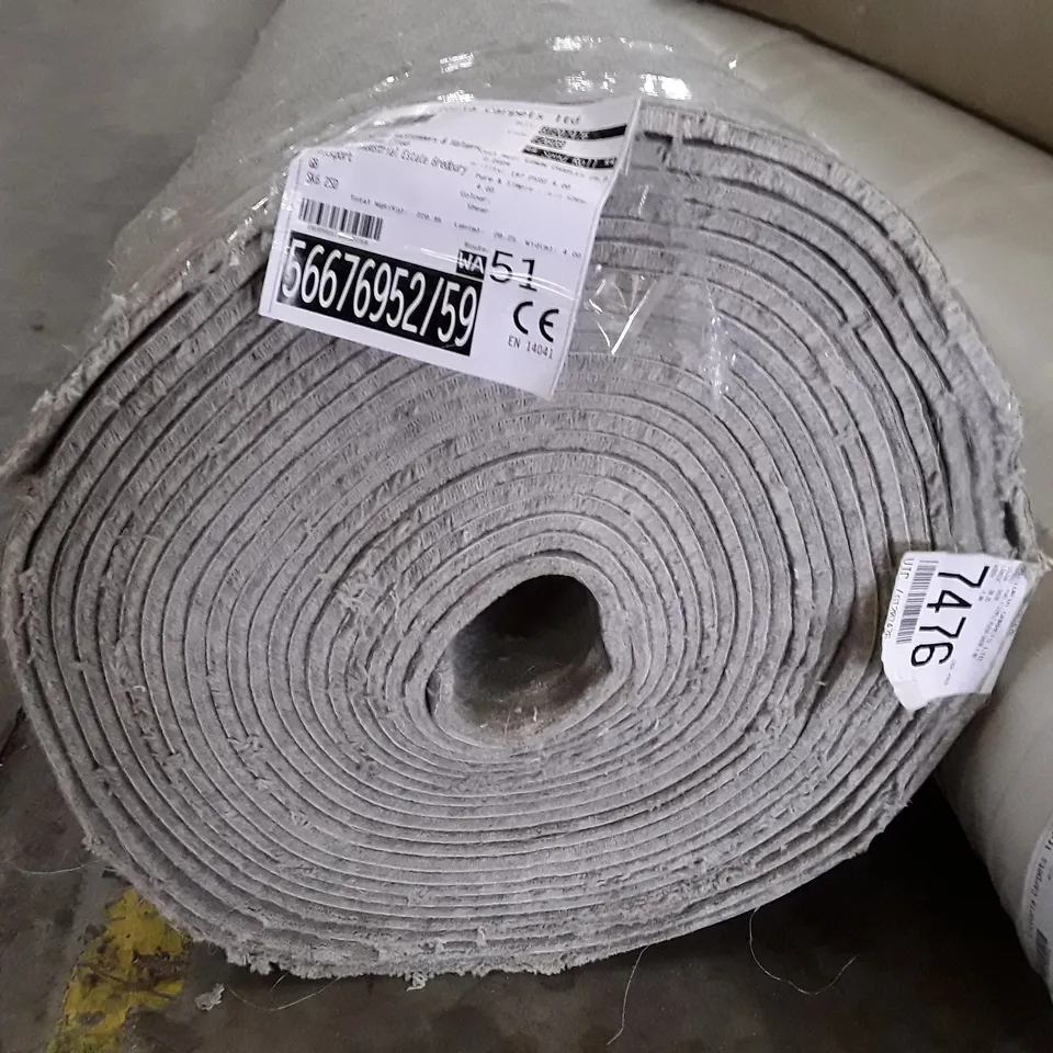 ROLL OF QUALITY PURE & SIMPLE PLAIN SHEAR CARPET APPROXIMATELY 28.25×4M