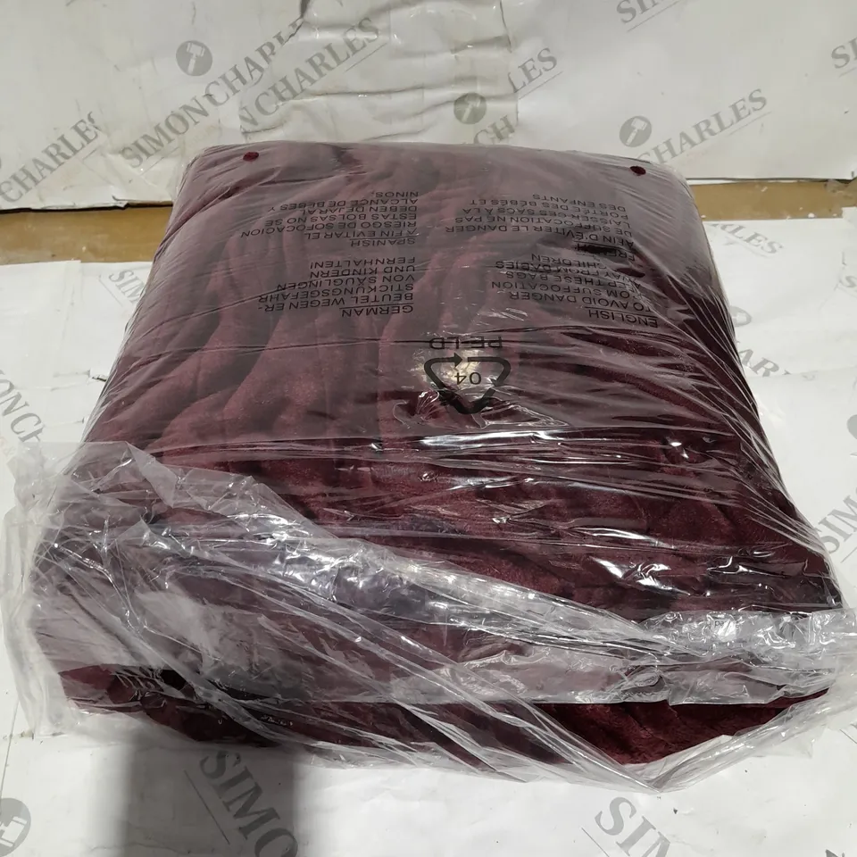 COZEE HOME VELVETSOFT HEATED THROW IN SHIRAZ WINE 