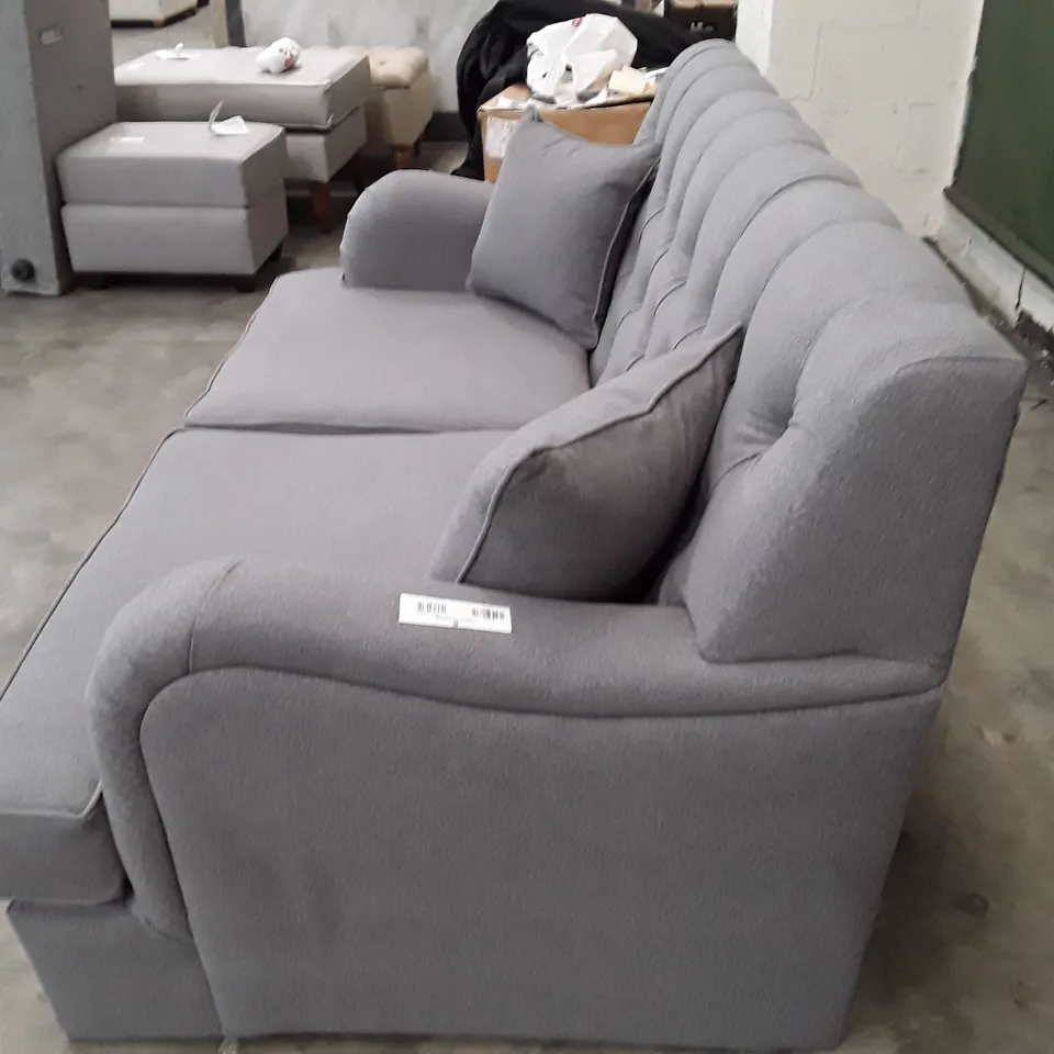 QUALITY DESIGNER FOXCOTE 2 SEATER SOFA - FOG FABRIC