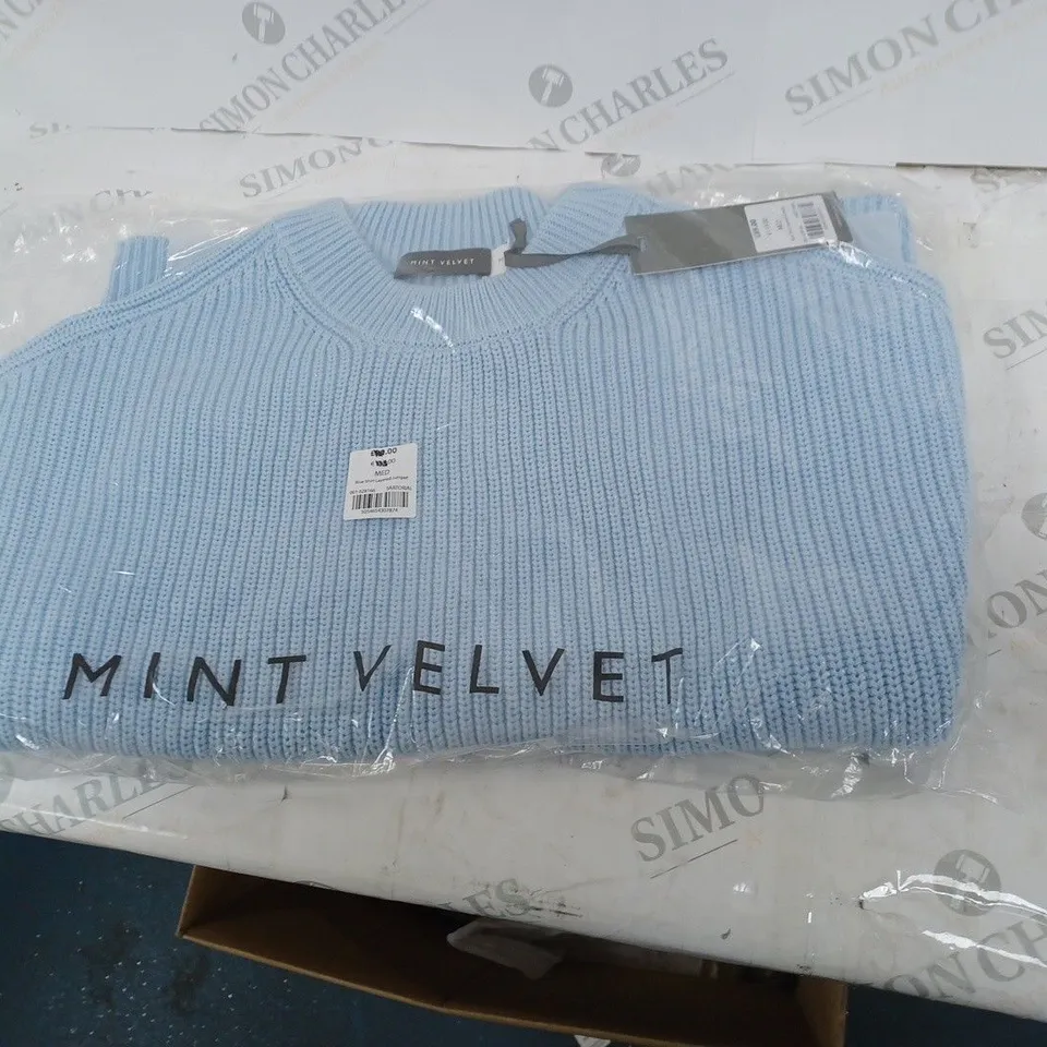 MINT VELVET BLUE KNITTED SWEATER MEDIUM 