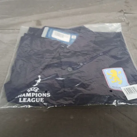 BAGGED ASTON VILLA FC CHAMPIONS LEAGUE POLO SHIRT - SIZE SMALL
