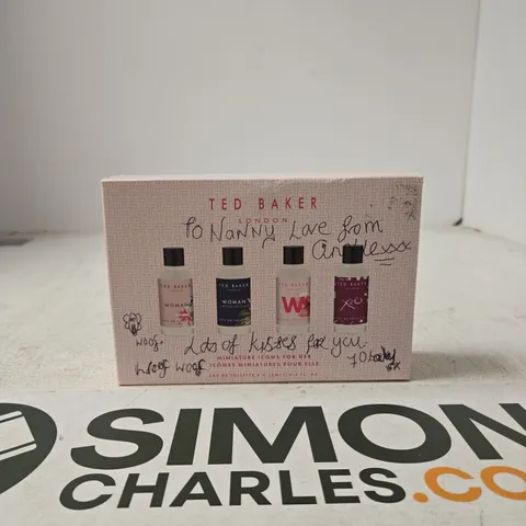 TED BAKER LONDON MINIATURE ICONS FOR HER GIFT SET – 4 X MINIATURE FRAGRANCES