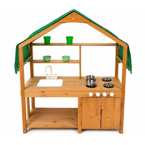 BOXED NEO WOODEN OUTDOOR MUD KITCHEN FOR KIDS WORKING SINK PLAY STOVE PRODUCT CODE: K-MUD-1