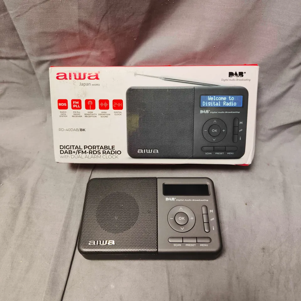 AIWA DIGITAL PORTABLE DAB+/FM RADIO – BOXED RD-40DAB/BK