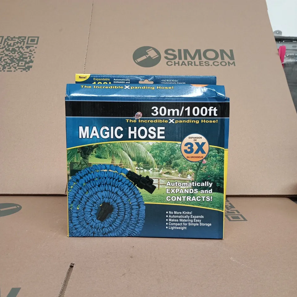 MAGIC HOSE EXPANDABLE GARDEN HOSE – 30M/100FT – BOXED