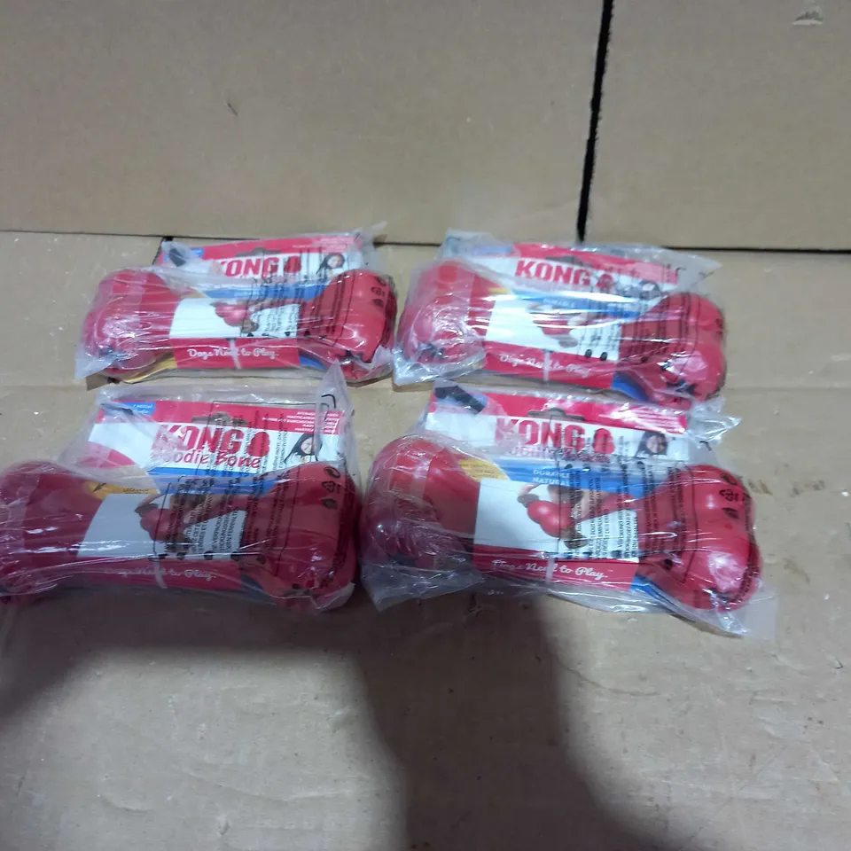 4 ASSORTED KONG GOODIE BONES