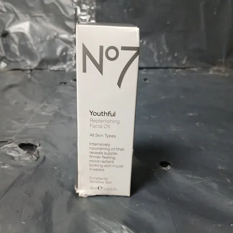 SEALED NO7 YOUTHFUL REPLENISHING FACIAL OIL - 30ML