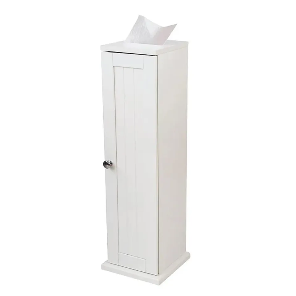 BOXED HANCOCK FREESTANDING TOILET ROLL HOLDER - WHITE (1 BOX)