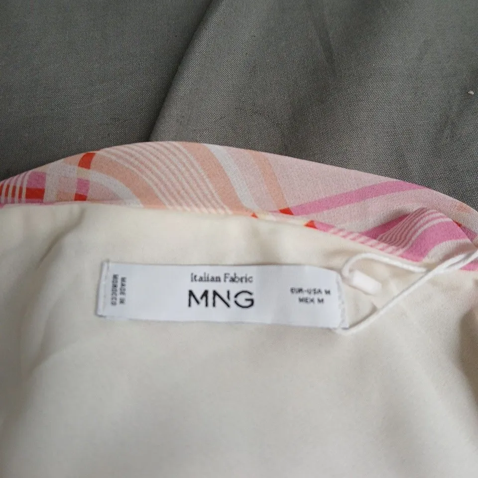 MNG ITALIAN FABRIC SKIRT – PINK & MINT PLAID (M)