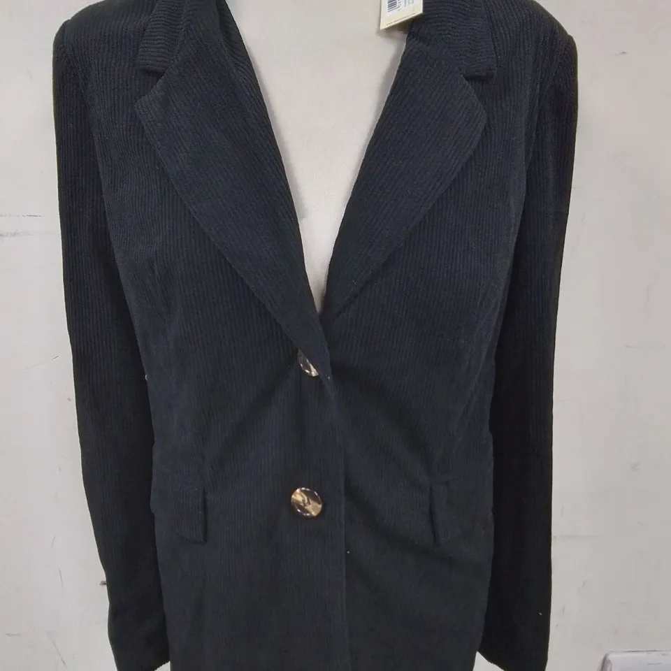 OASIS CORDLESS SINGLE BREASTED BLAZER IN BLACK - 16