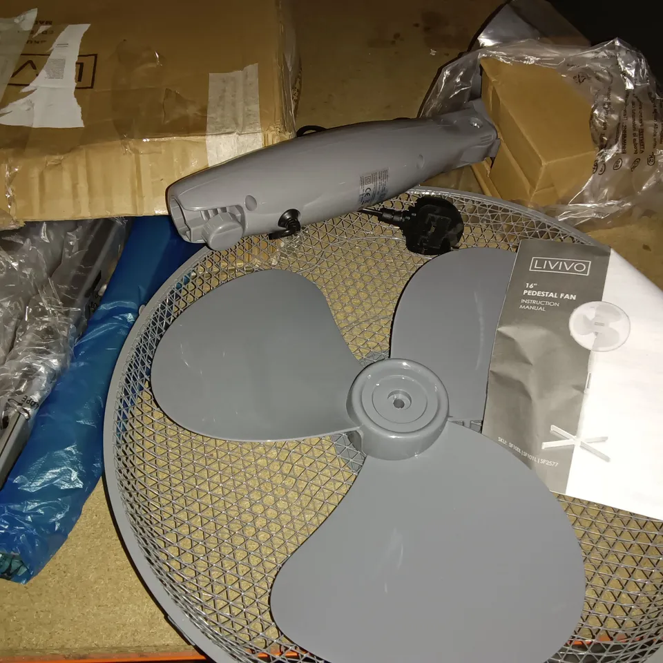 LIVIVO 16" PEDESTAL FAN - GREY