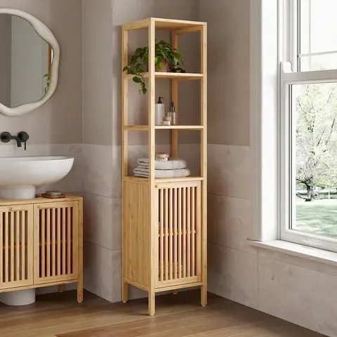 BOXED TALLIS 1 DOOR STORAGE UNIT - BAMBOO (1 BOX)