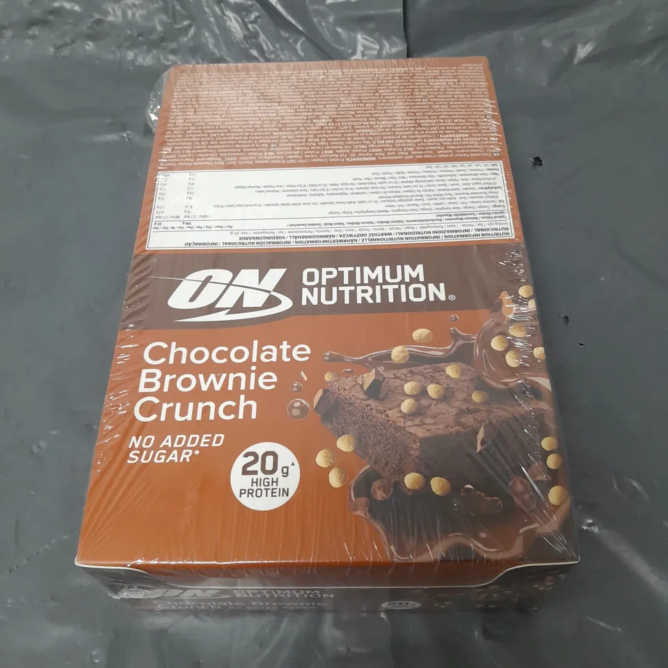 sealed optimum nutrition chocolate brownie crunch multi pack - 10x65g