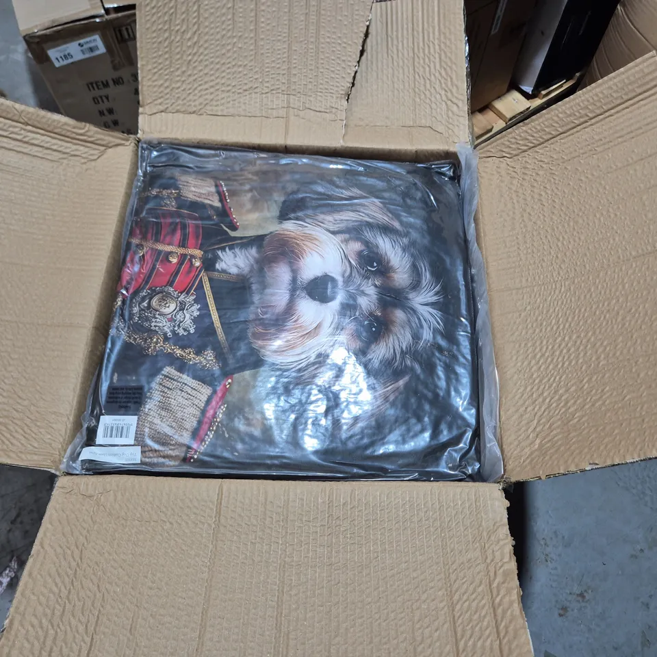 LOT OF 16 AS NEW TOP DOG LHASA APSO FILLED CUSHIONS - APPROX 45X45CM