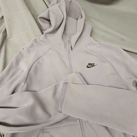 NIKE ZIP HOODIE – LIGHT GRAY, MEN'S SIZE M