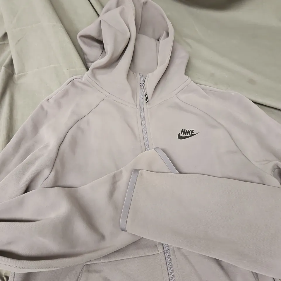 NIKE ZIP HOODIE – LIGHT GRAY, MEN'S SIZE M