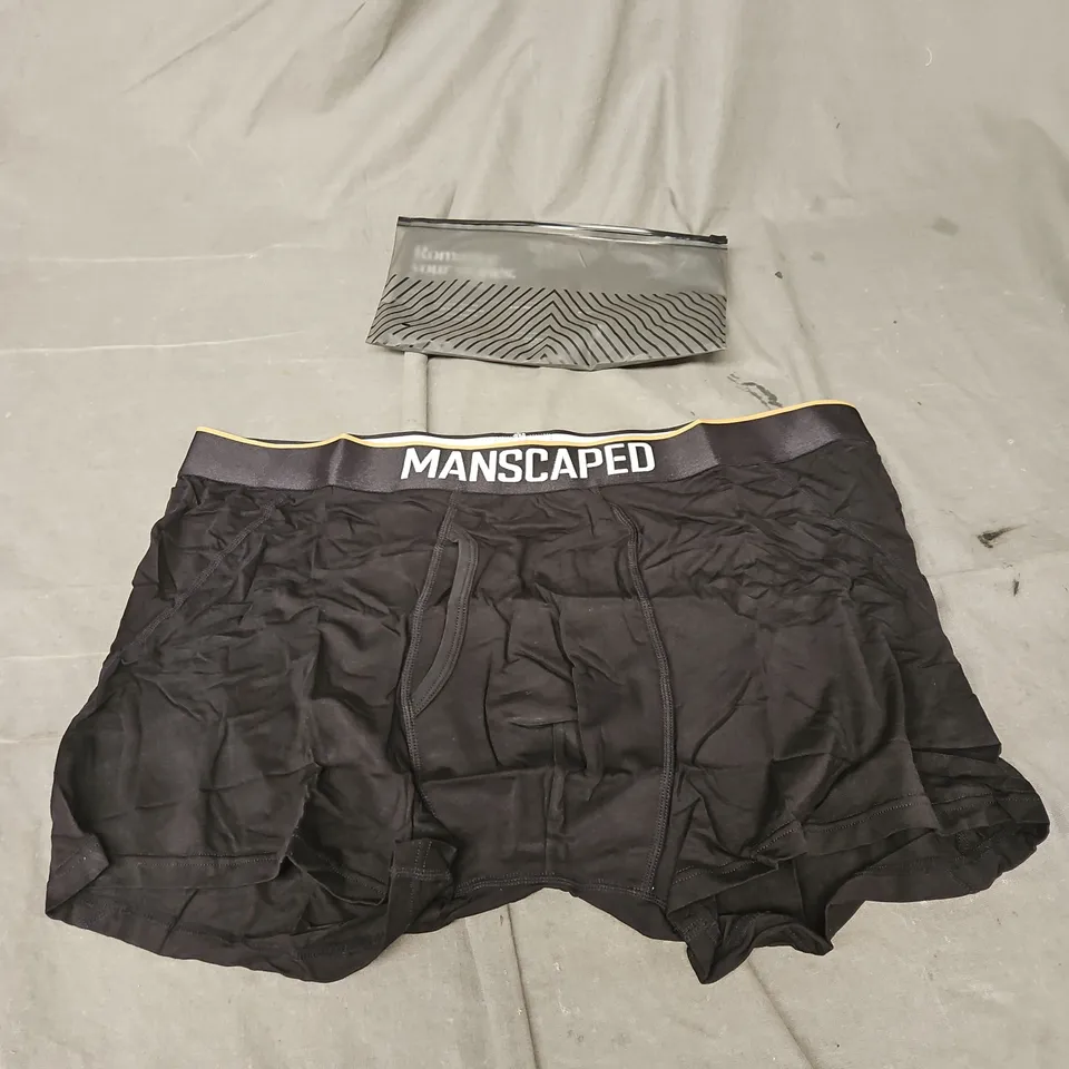 MANSCAPED BOXERS 2.0 IN BLACK SIZE XL